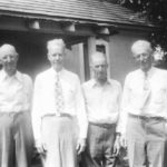 Otto F. Linn stands with his brothers--Charles, Otto, Will, and Ernest (mid-1950s).