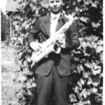 Otto F. Linn with his saxophone